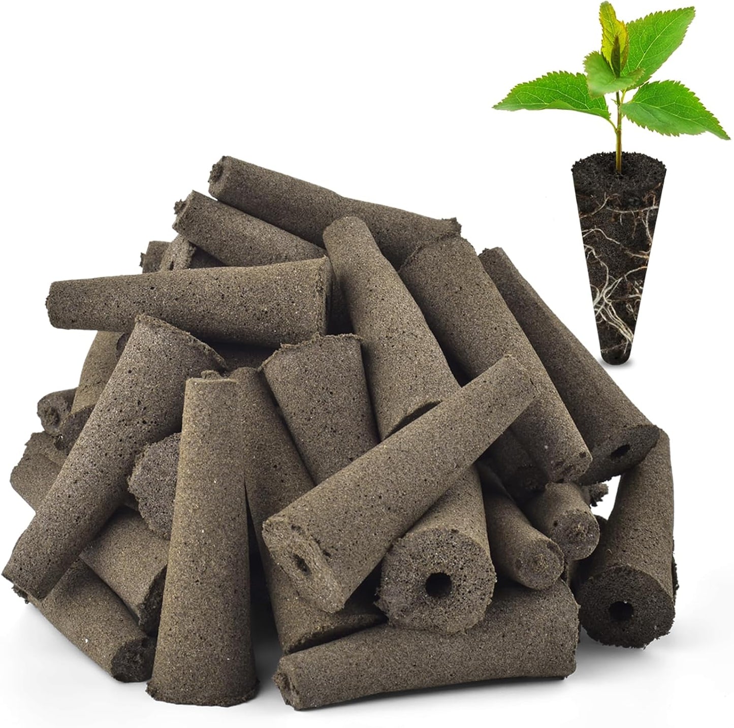 100 Pack PACETAP Grow Sponges Compatible with AeroGarden, Replacement Refill Grow Sponge for Hydroponic Indoor Garden
