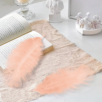80pcs 15-17 inches (38-43 cm) Natural Bulk Ostrich Feathers Kit. Kits Contain 8-10 inches of Feathers and 7 inches of White Feather Sticks.for Various DIY Projects. (Champagne, 8-10-Inch)