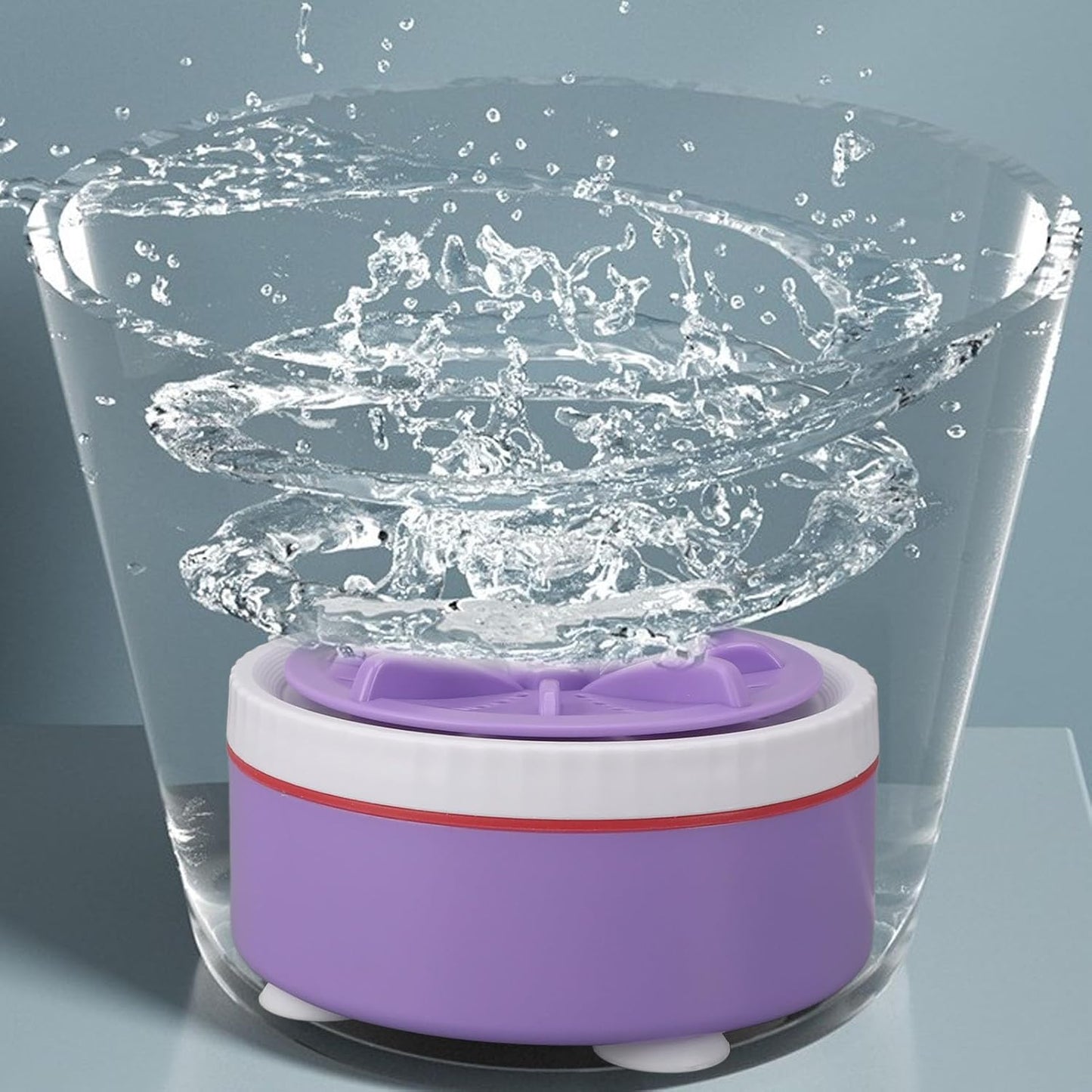Mini Turbo Washing Machine - USB Portable Small Clothes Washer for Travel, Timed Adjustable Laundry for Underwear, Baby