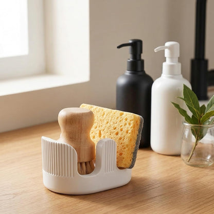 2 Countertop, Ultra Absorbent Stone Sponge Holder for Kitchen Sink, Slot Diatomite Dish Brush Sponge Holder, Diatomite