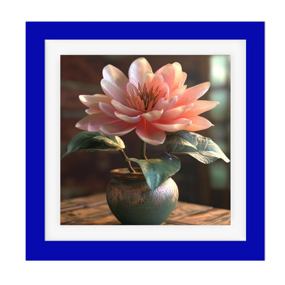 Betionol Diamond Painting Frames, Display 12x12in/30x30cm Diamond Painting Pictures or Photos, Blue Natural Solid Wood Picture Frame with Acrylic Protection Glass, Back Mat And Hanging Kit