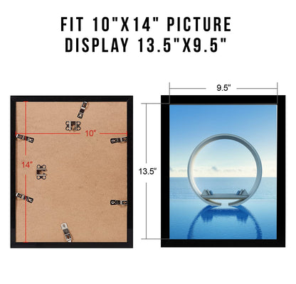 MENNTHUI 10x14 Black Picture Frame Set of 3, Diamond Painting Frames for 30 x 40cm Diamond Painting Art, Wall Mounting Horizontally or Vertically