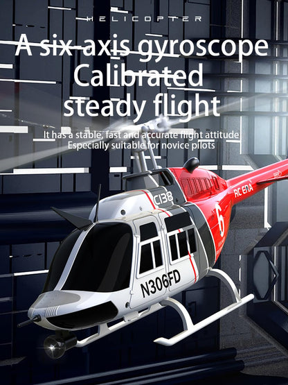 FLYCOLOR C138 RC Helicopter 2.4G 6CH 6-Axis Gyro Altitude Hold 1/33 Remote Control Plane Ready to Fly RTF(RED-White)