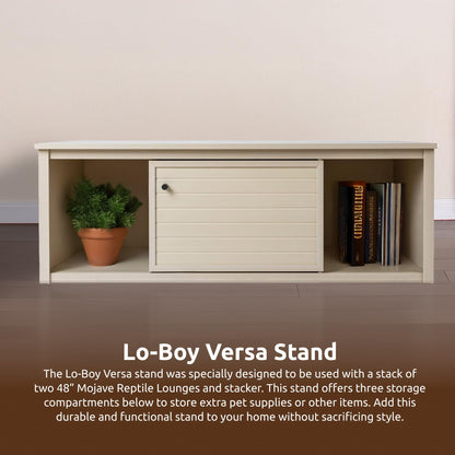 New Age Pet Lo‑Boy Versa Stand for Reptile Terrariums, Low-Profile ECOFLEX Cabinet for Stacked Large, 48" Mojave Reptile Habitats, Maple