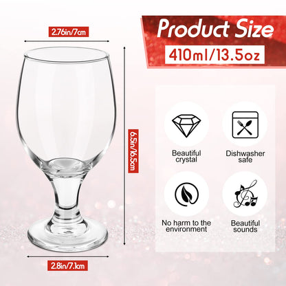 Patelai Set of 120 Water Goblet, 13.5 oz Clear Drinking Glasses Bulk Dishwasher Safe, Stemmed Water Glass for Juice Wine Beer Tea Sangria Cold Beverages, Reusable Glassware for Home Party Restaurant