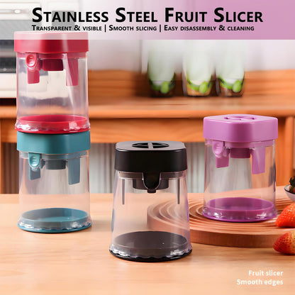 Kesttenn New Grape Cutter for Toddlers, Cutter Quarter Slicer Tool Into 4 Pieces for Slicing Grapes, Strawberries, Cherry, Tomatoes (Pink)