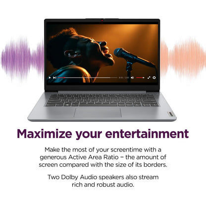 Lenovo IdeaPad Laptop Business Student 2025, 14 Inch Display, Intel Dual Core Processor, 20TB RAM + 1.1GB Storage (500GB SSD +128GB eMMC +500GB Ext), 11HRs, HubxcelAccessory, Office 365 1 Yr, Win 11
