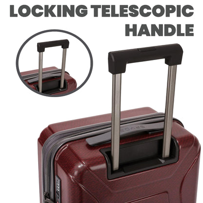 Spyder Traverse 3 Piece Carry On & Checked Suitcase Set with 360° Spinner Wheels, TSA Approved Lock (20 Inch, 25 Inch, 29 Inch), Cherry