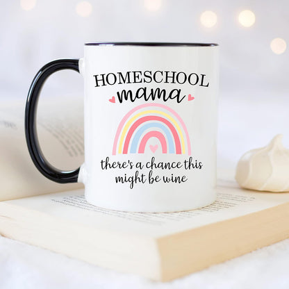 YouNique Designs Homeschool Mom Mug, 11 Ounces Unique Coffee Mug for Mothers Day, Best Mom Ever (Black Handle)