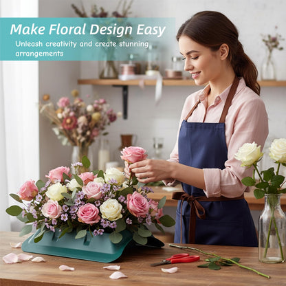 Jowgut 3 Pack Floral Foam with Bowl Kit, 12.8"L × 11.2"W × 2.8"H Large Rectangle Flower Arrangement Base Casket Saddle, Plastic Flower Foam Blocks Funeral Supplies for Table Party Wedding Festival