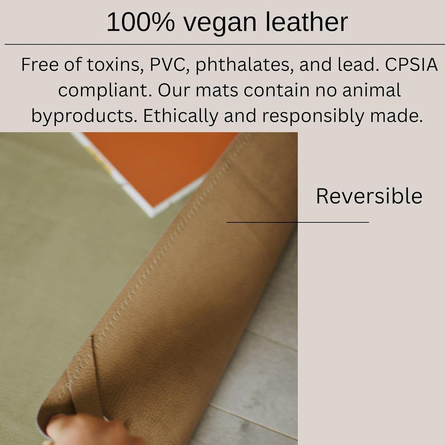 Uniklook Vegan Leather Reversible Multipurpose Paly mat Kids Infant Picnic Blanket - Waterproof Baby Splat mat for High