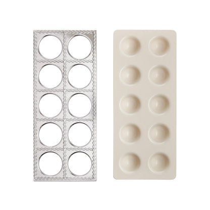 Fante’s Jumbo Ravioli Maker, Fluted 2.5-Inch Square Shape, For Homemade Pasta, Everyday Meals, Entertaining, And Holidays