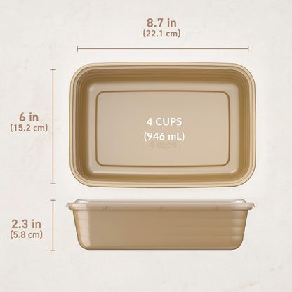 20-Piece 1-Compartment Bentgo Prep - Reusable Meal Prep Containers with Lids, PFAS & BPA Free Materials, Durable