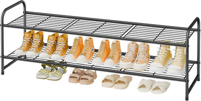 2 Closet, 44 Inch Tier Shoe Rack for Extra Long Shoe Storage Organizer for Shelves, Heavy Duty Metal, Easy Assembly