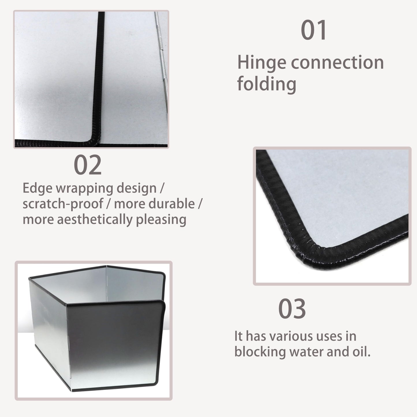 Splatter Screen - 4 Sided Stainless Steel Grease Splatter Guard for Frying Pan, Fine Mesh Oil Splash Protector, Stove Top Splatter Shield, Easy Clean & Durable Kitchen Essential