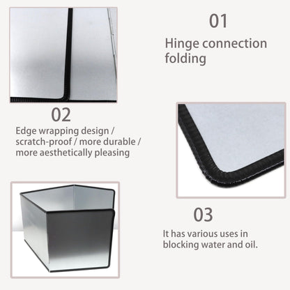 Splatter Screen - 4 Sided Stainless Steel Grease Splatter Guard for Frying Pan, Fine Mesh Oil Splash Protector, Stove Top Splatter Shield, Easy Clean & Durable Kitchen Essential