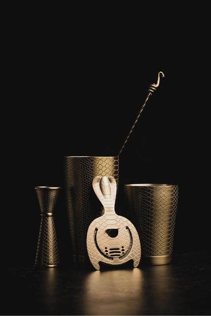 Venym by Barfly Basic 5 Piece Cocktail Set - Antique Brass
