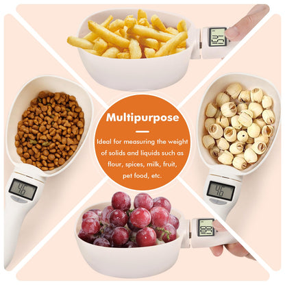 2pcs Digital Measuring Spoon, Digital Food Measuring Scoop Scale,Adjustable Measuring Spoon,Electronic Kitchen Measuring Spoon Scale for Cooking Baking、Kitchen Gadgets,Pet Dog Cat Food