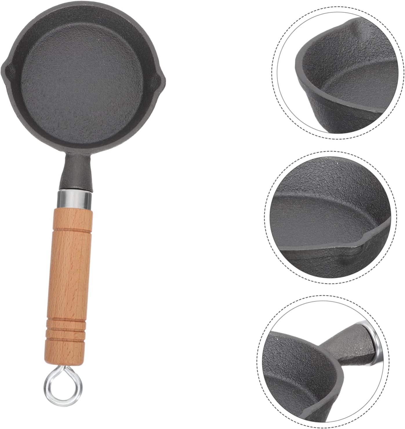 Zerodeko Mini Omelet Pan, Round Griddle, Nonstick Cookware for Camping, Hard Ground Tent Pegs