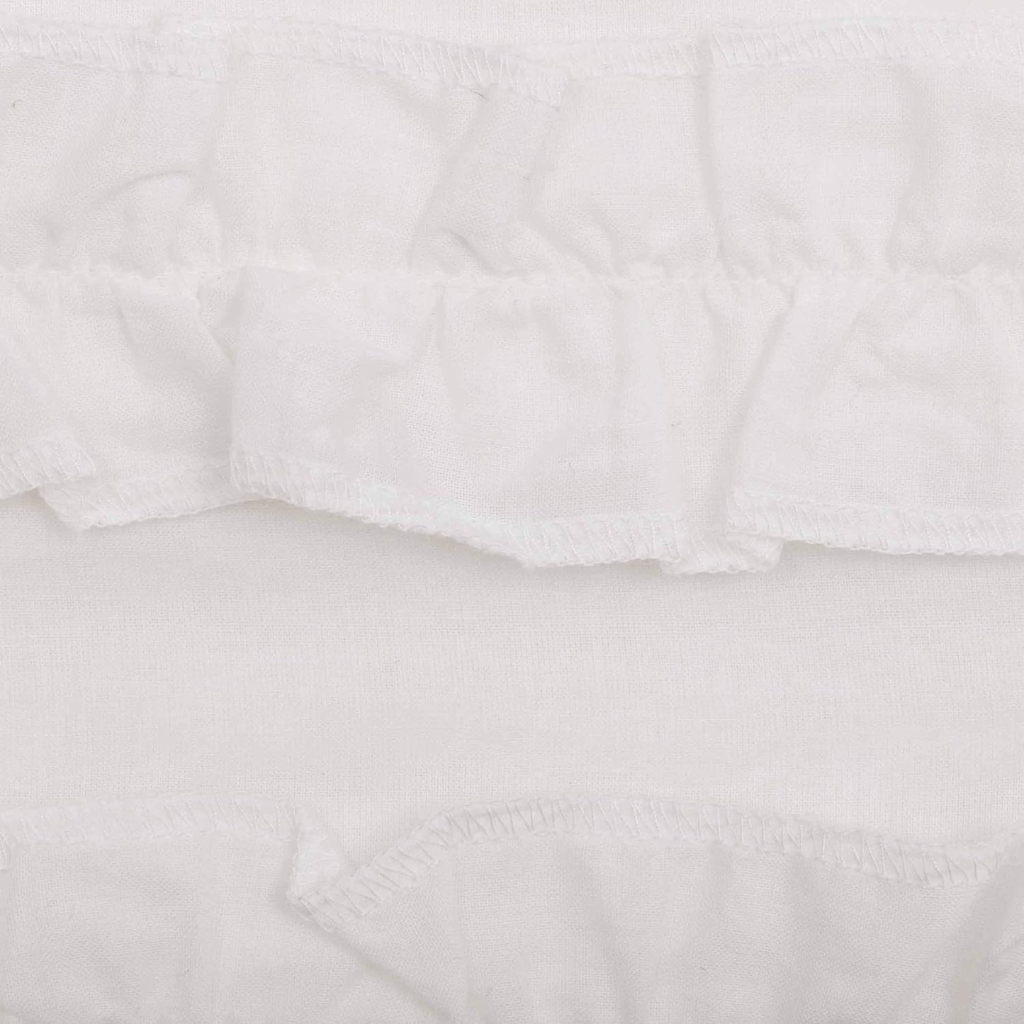 VHC Brands Farmhouse 16"x60" Valance, White Rod Pocket Kitchen Window Curtains