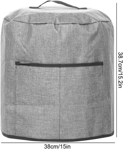 Dust Cover for Round Pressure Cooker with Pocket, Kitchen Appliances Accessories (Gray)