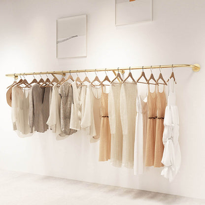 Wall Mounted Industrial Pipe Clothing Rod, Modern Clothing Store Metal Garment Rack Display Stands,heavy Duty Closet Rod Hanging Bar,commercial Retail Display Rack Standing Clothes Rack