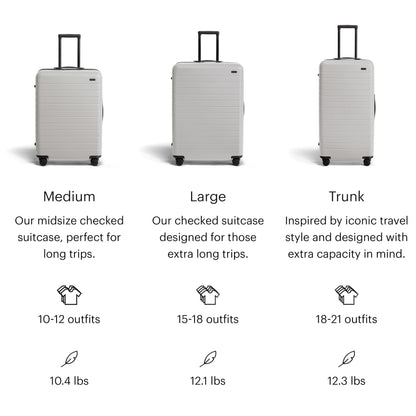 Away Large Checked Luggage - 29-Inch Lightweight Hardside Suitcase with Four WhisperGlide 360° Spinner Wheels, Interior Compression System, TSA-Accepted Lock - Cloud Gray