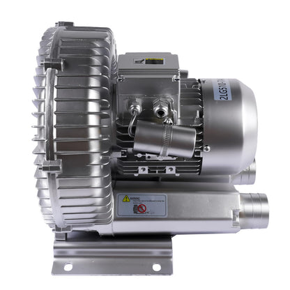 TEKKOAUTO Industrial Vacuum Pump for Factory Ventilation Dust Removal, 220V/380V AC Three Phases Regenerative Blower, 1.5KW, Maximum Rated Airflow 263m³/h (155CFM)