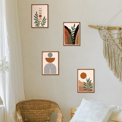 Yeaqee 4 Pcs Boho Diamond Art Kits for Adults Begginners Abstract DIY Painting Wall 5d Full Round Drill Diamond Gem Paintings Picture Arts Craft for Home Wall Art Decor 10" x 11.8''