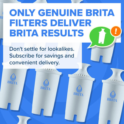 Brita Plus Water Filter, BPA-Free, High-Density Replacement Filter for Pitchers and Dispensers, Reduces 2x Contaminants*, Lasts Two Months or 40 Gallons, Includes 4 Filters