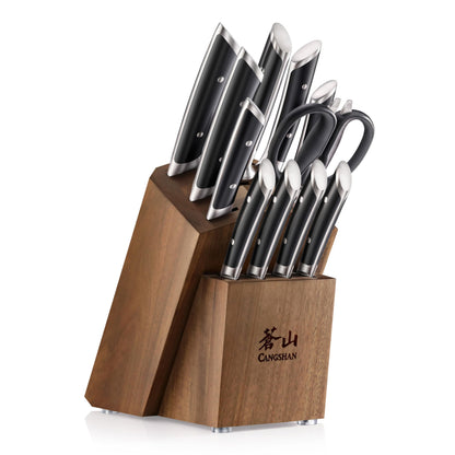 Cangshan HELENA Series German Steel Forged Knife Block Set (12-Piece, Black), Oprah's Favorite Things 2023