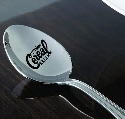 Cereal Killer Spoons, Funny Christmas Gift for Cereal Lovers, Personalized Engraved Spoon for Teens, Stocking Stuffers