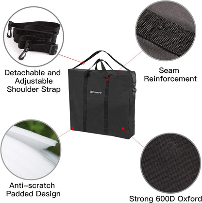 26x25 inches REDCAMP Oxford Carry Bag for Folding Table, Extra Large Strong Heavy Duty Storage Bag with Handles, Black