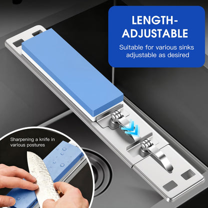 Knife Sharpening Stone Set with Adjustable Base,2 Side Grit 1000/6000 Waterstone,Fast & Efficient Diamond Knife Sharpener for Various sinks for hand washing