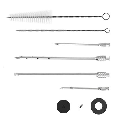 Azolize Meat Injector Gun Kit for Smoking & Grilling - BBQ Meat Turkey Injector with Case, Instruction Book - Professional Brisket Flavor Injector Syringe - Marinade Meat Injector