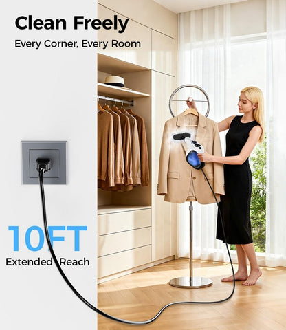 ADICOM Handheld Steam Cleaner for Home 3s Instant Heat-Up No Need to Wait, Upgrade 2 LB Light Weight Easy Refill Portable Steamer Cleaner for Furniture Couch Grout Walls Kitchenware Cleaning
