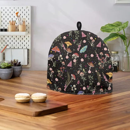 Hudotybom Vintage Mushroom Tea Cozy, Insulated Large Teapot Cover, Machine Washable Coffee Pot Cloth Cover
