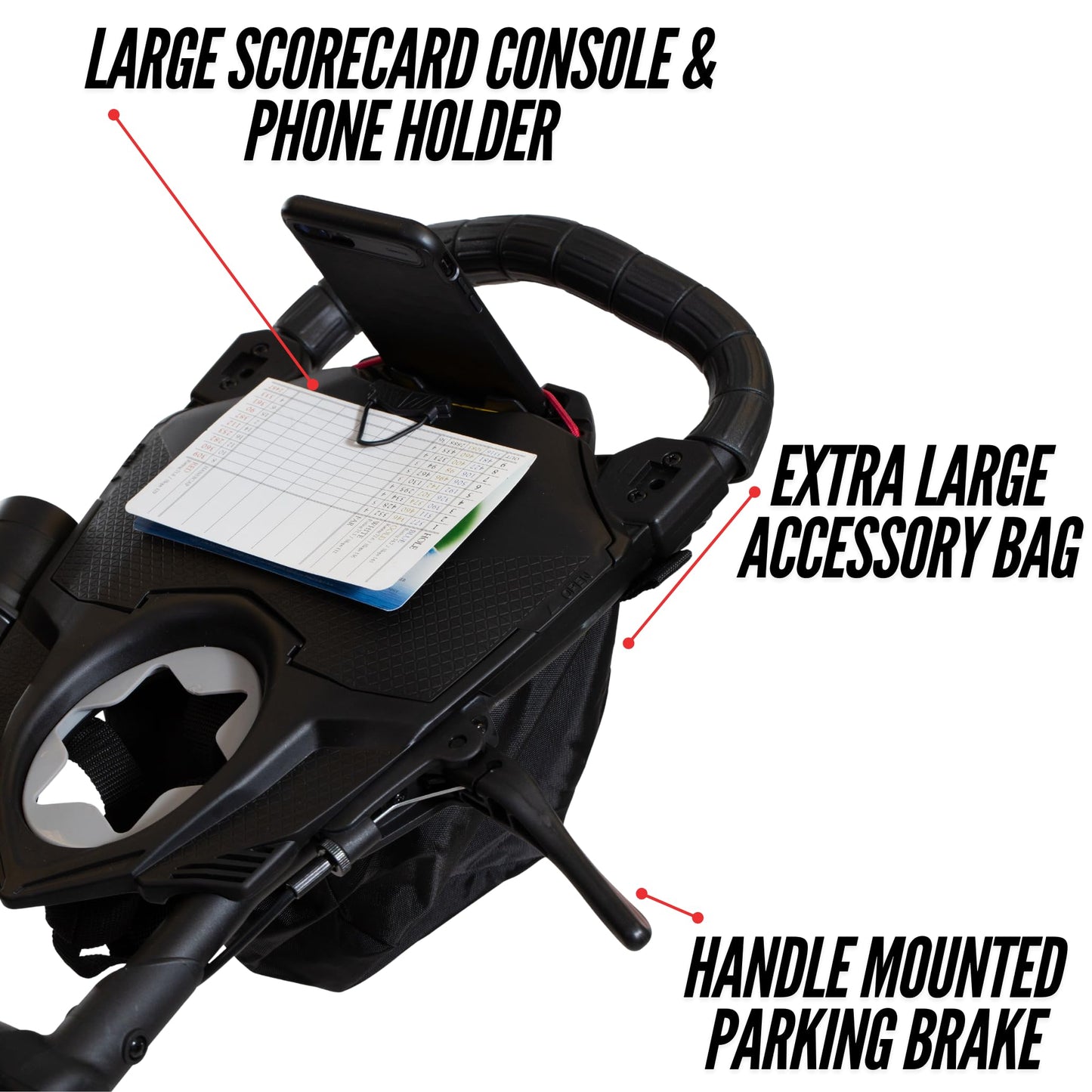 Bag Boy Nitron Golf Push Cart, Navy/Charcoal