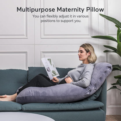 Momcozy Pregnancy Pillow - Cooling Comfort for Hot Sleepers | Comfortable Support for Expecting Moms