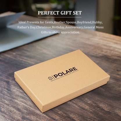 Polare Luxury RFID Blocking Leather Passport Holder Travel Wallet For Men and Women (Dark Brown with AirTag Slot)