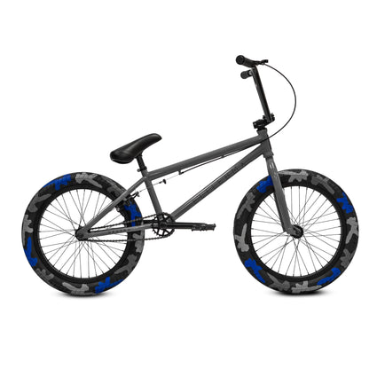 Elite BMX Bicycle 18", 20" & 26" Model Freestyle Bike - 3 Piece Crank (Destro Grey, 20")