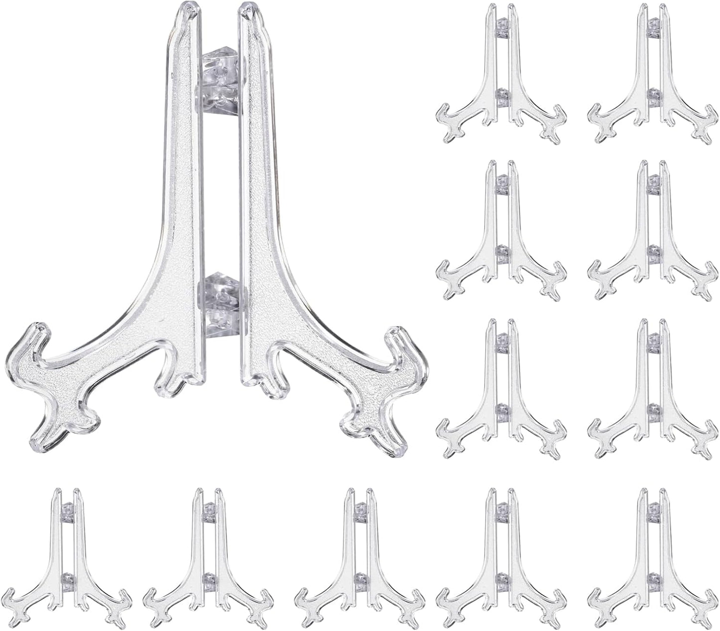 uxcell 4" Acrylic Plate Stands, 12Pcs Display Easels for Card Holders, Photo Frames