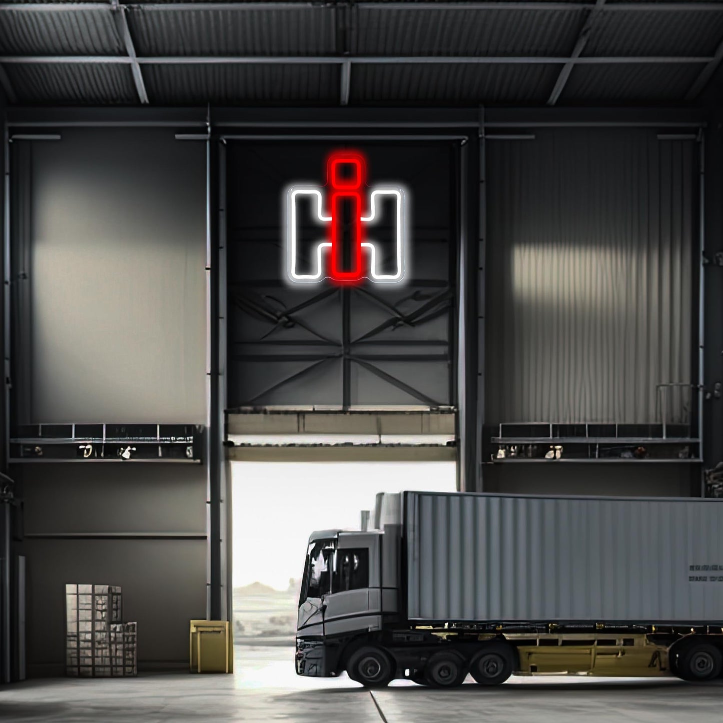 International Harvester Neon Signs for Wall Decor Dimmable IH Tractor Vehicle Neon Light Farm Repair Shop Basement Signs USB Powered for Farm Bedroom Man Cave Bar Birthday Gifts