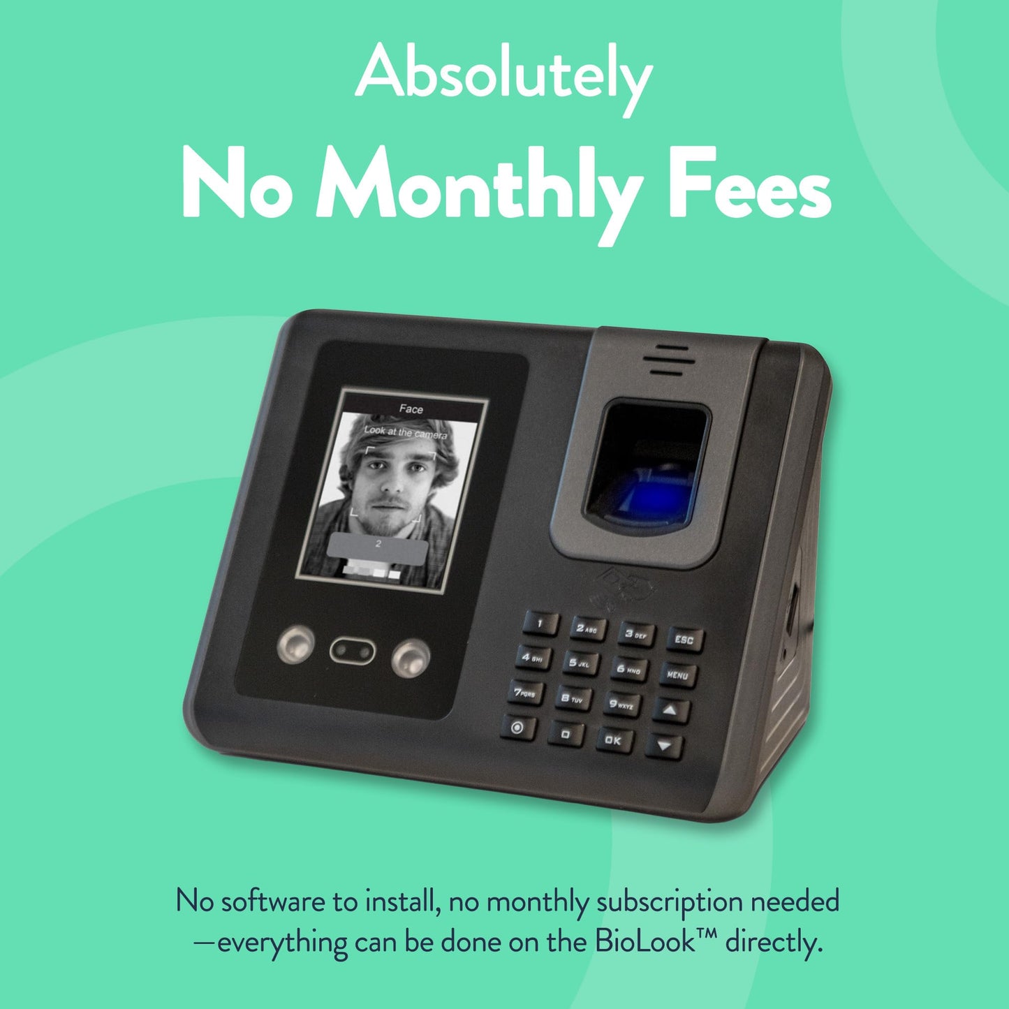 Acroprint Face Recognition Time Clock (No Monthly Fee) - RT200