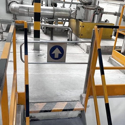 WhamtL Industrial Warehouse Entrance Swing Gate, One Way Turnstile Gate with Directional Sign, Anti Reverse Pedestrian Barrier for Controlled Entry(Right,WXH 60x100cm(24x39in))