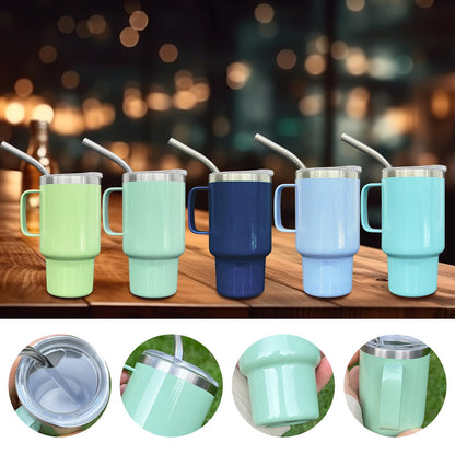FunTrans 3oz Mini Tumbler Shot Glass with Straw and Lid, 18 Pack Stainless Steel Sublimation Shot Glasses with Handle for Wedding Party Whiskey Cocktail Bar（Color Mix）