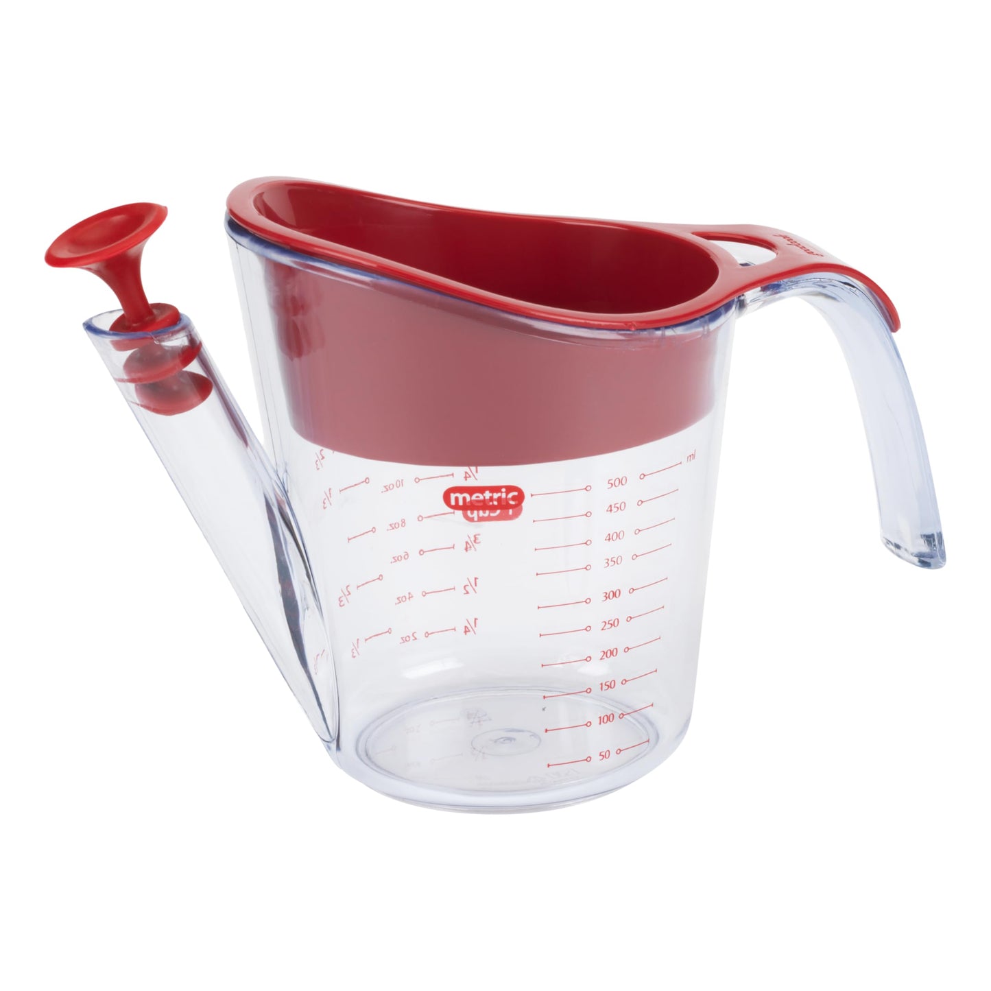 GoodCook Everyday Fat Separator for Cooking, 2-Cup Heat-Resistant Separator with Pour Spout, Bottom Release Fat Separator for BBQ and Gravy, Strainer and Silicone Stopper for Mess-Free Use