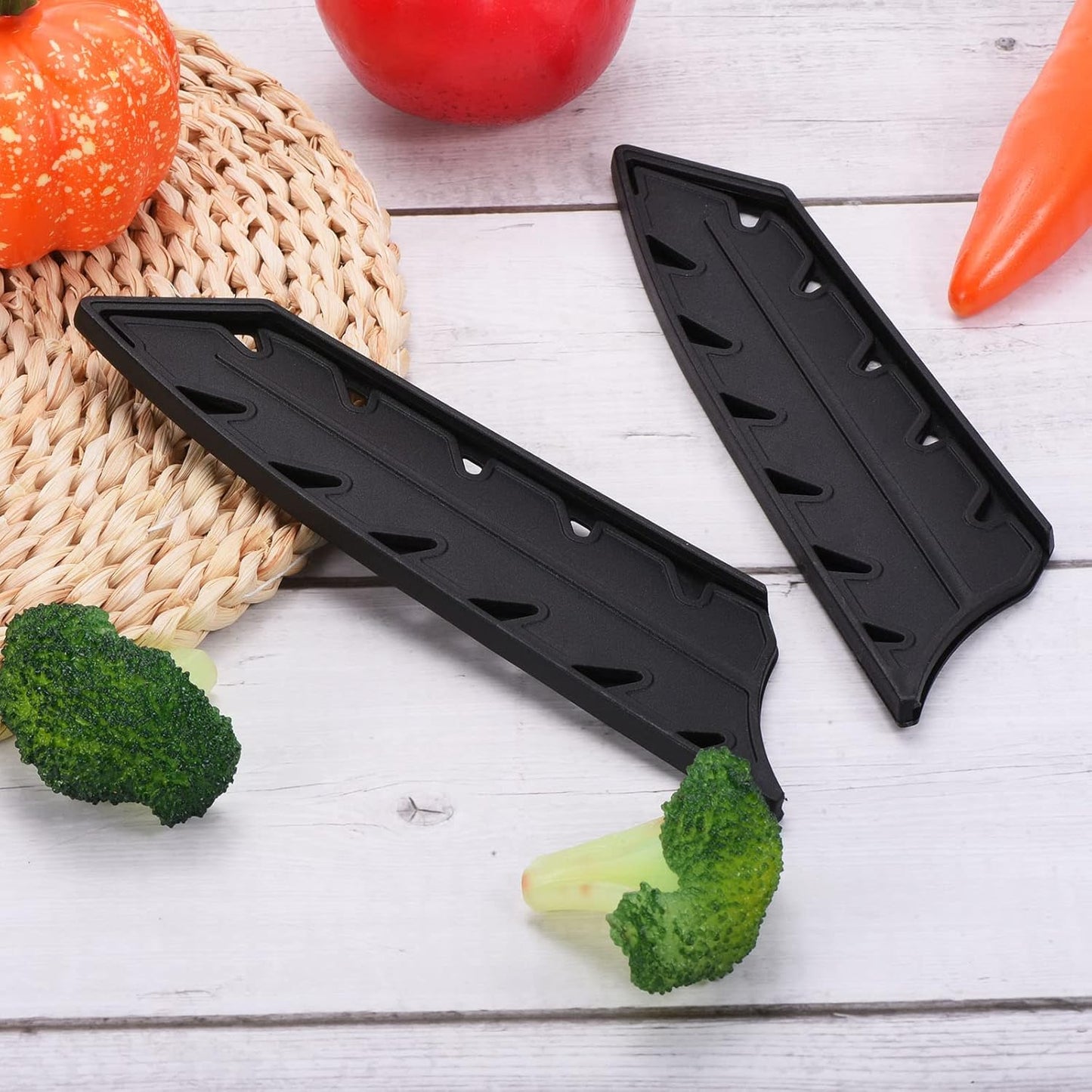 PATIKIL 2 Pack Plastic Safety Knife Cover Sleeves for 8" Chef Knife or 7" Santoku Knife, Universal Blade Protector