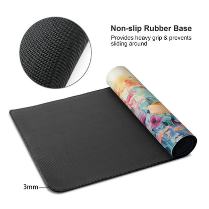 35.4 x 15.7 in, Waterproof XXL Large Mouse Pad for Desk, Extended Keyboard Mouse Mat for Computer Office, Big Laptop Mouse pad, Gaming Pc-Colorful Flowers