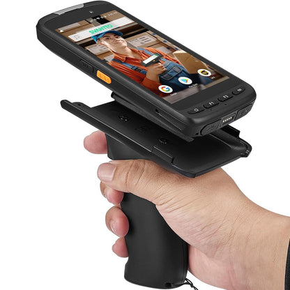 SVANTTO Android Barcode Scanner with Pistol Grip, Rugged PDA Android 11, 4+64GB, 1D/2D/QR Zebra Scanner SE4710, Bluetooth 5.0, WiFi, 4G LTE, NFC